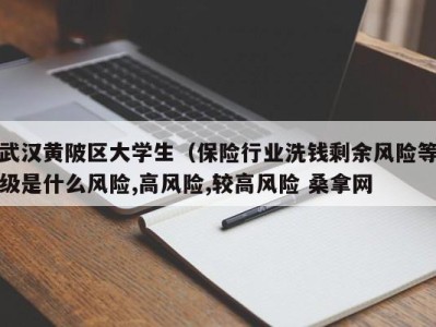 南京武汉黄陂区大学生（保险行业洗钱剩余风险等级是什么风险,高风险,较高风险 桑拿网